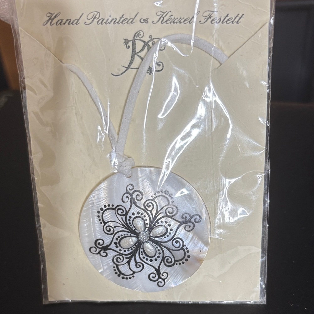 Hand Painted Floral Necklace